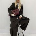 completo giacca over e pantalone modello wide leg velvet